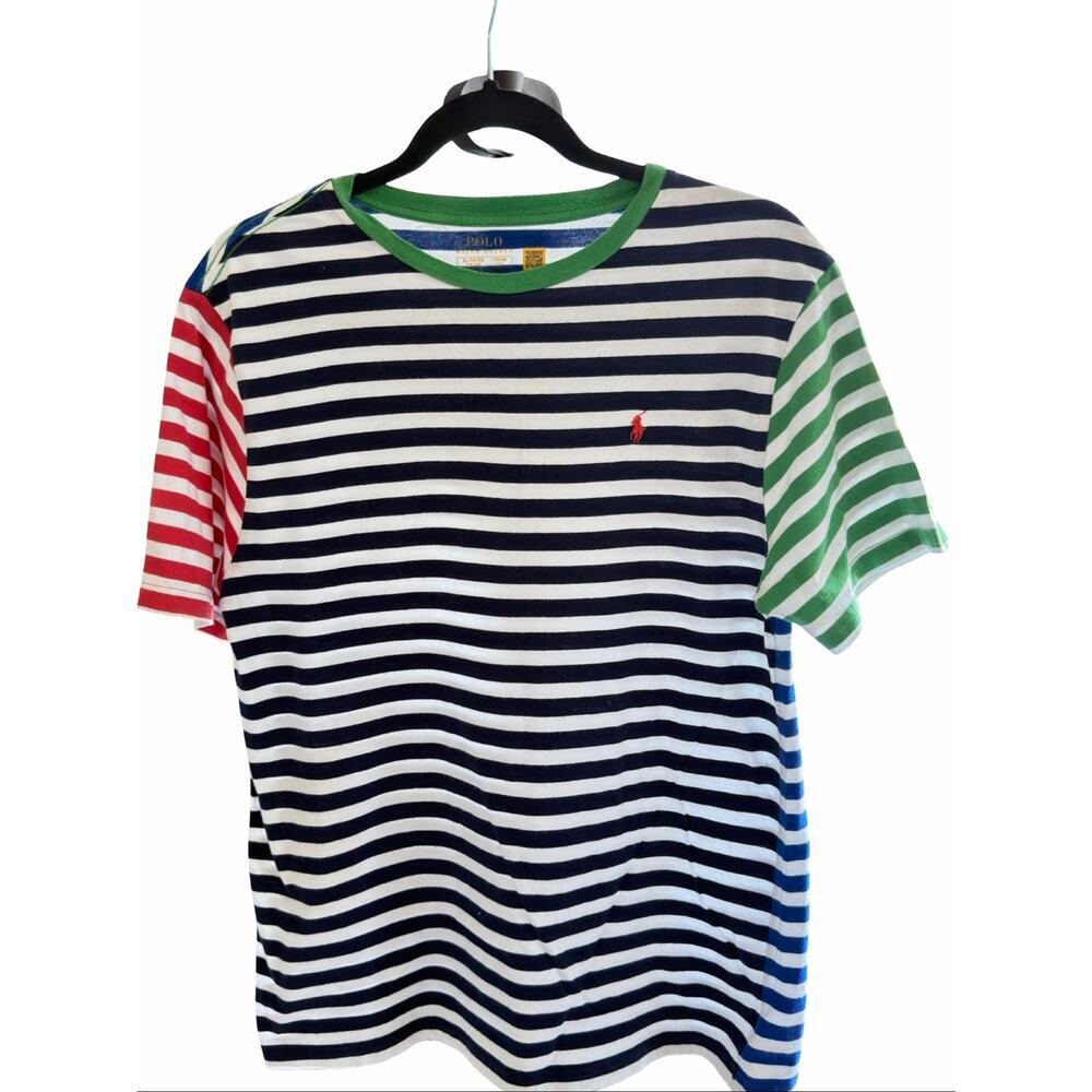 Polo Ralph Lauren Boys XL 18-20 Striped Colorblock Tee